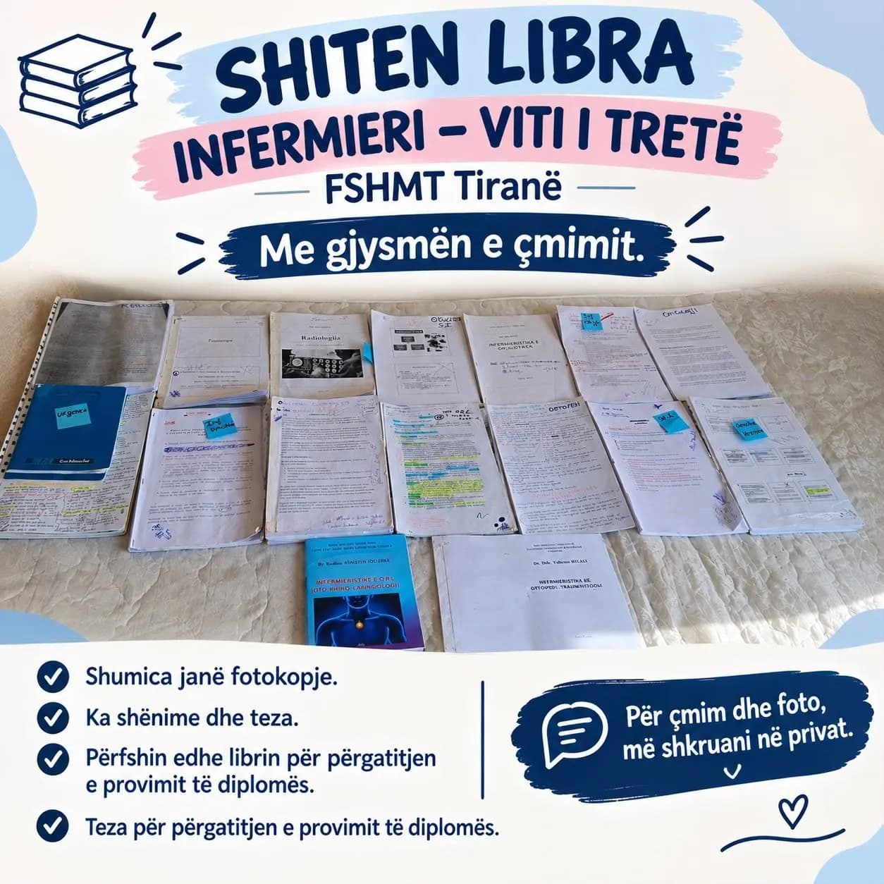 Shiten librat e vitit te 3 Infermieri FSHMT TIRANE ME GJYSEM CMIMI, foto 1